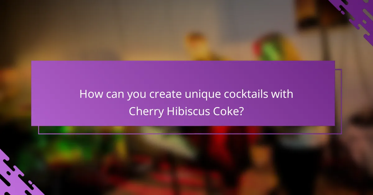 How can you create unique cocktails with Cherry Hibiscus Coke?